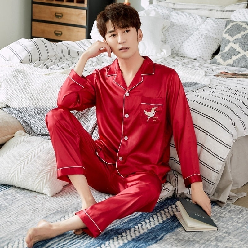 Pyjama Japonais Rouge-Homme
