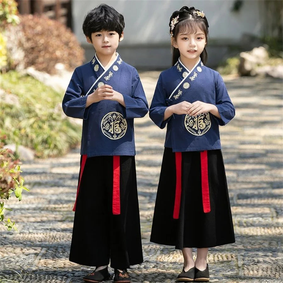Kimono Japonais Enfant-Marine