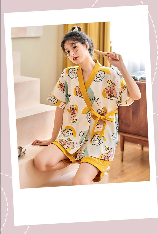 Pyjama Été Japonais-Kawaii-M-