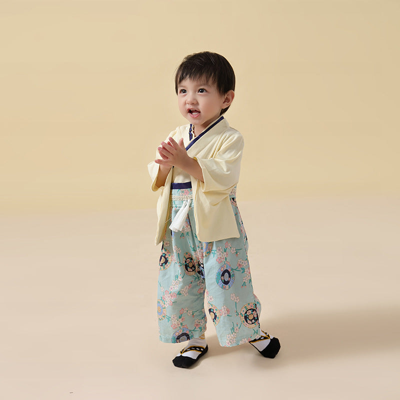 Kimono Pour Enfant-Bleu-90cm