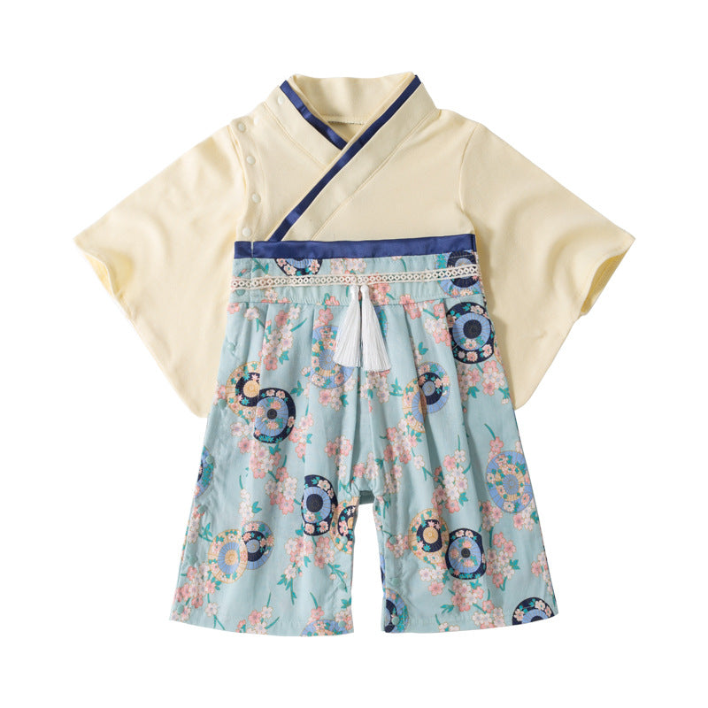 Kimono Pour Enfant-Bleu-100cm
