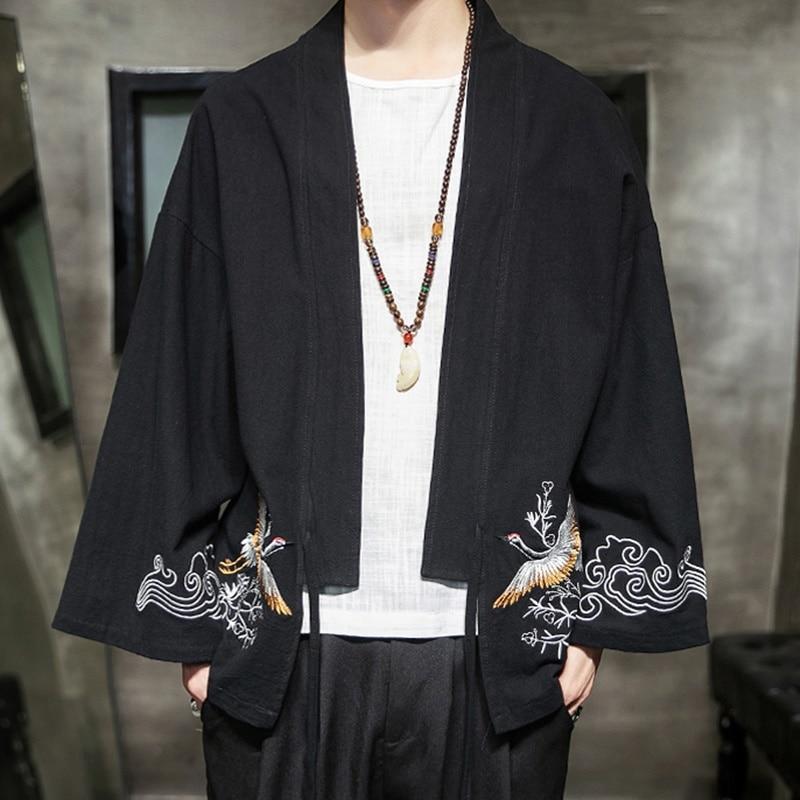 Cardigan Kimono Coton Homme Large-