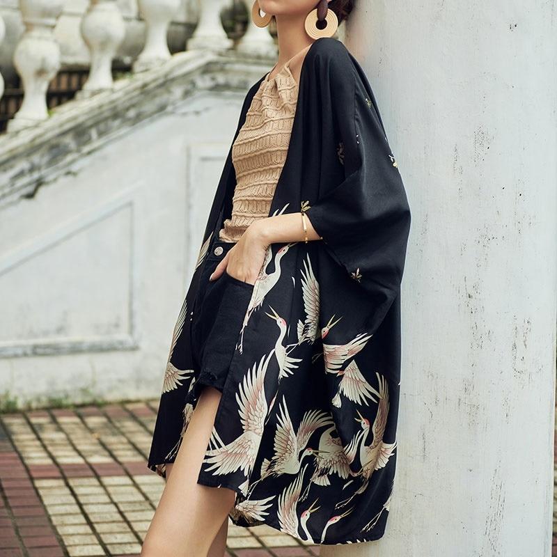 Gilet Long Style Kimono-