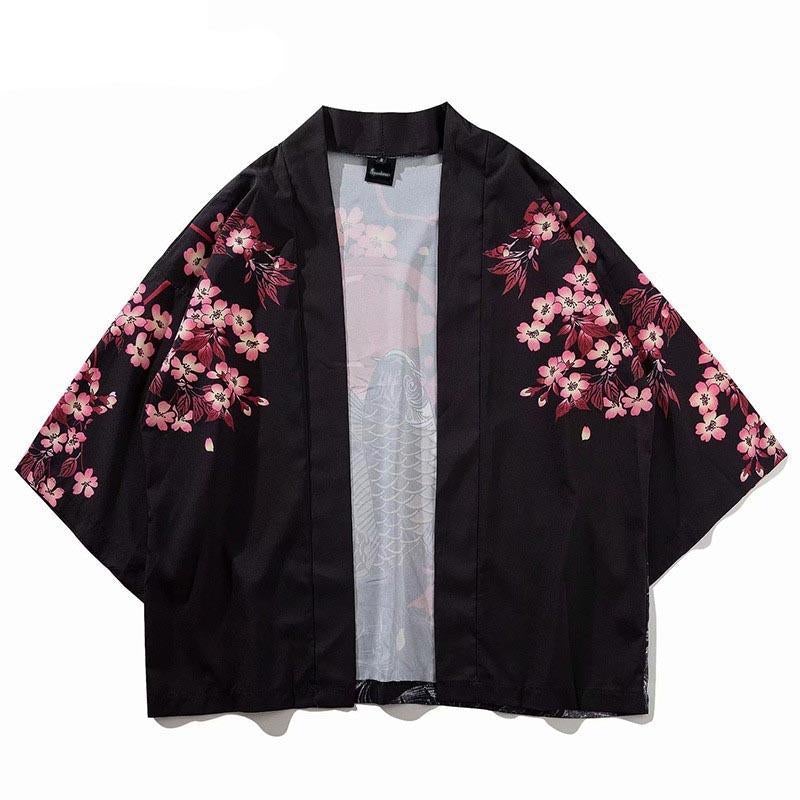 Haori Kimono Cardigan Noir-