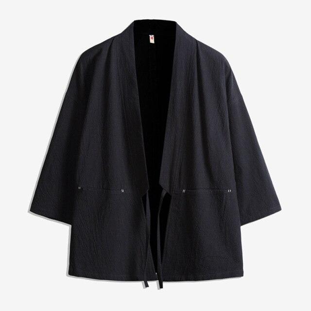 Haori Kimono Noir-Noir-4XL-