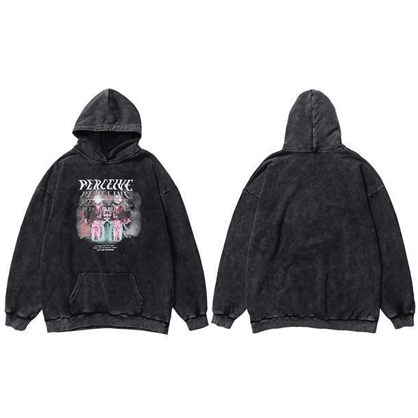 Hoodie Japonais Perceive ROOM-Noir-XL-