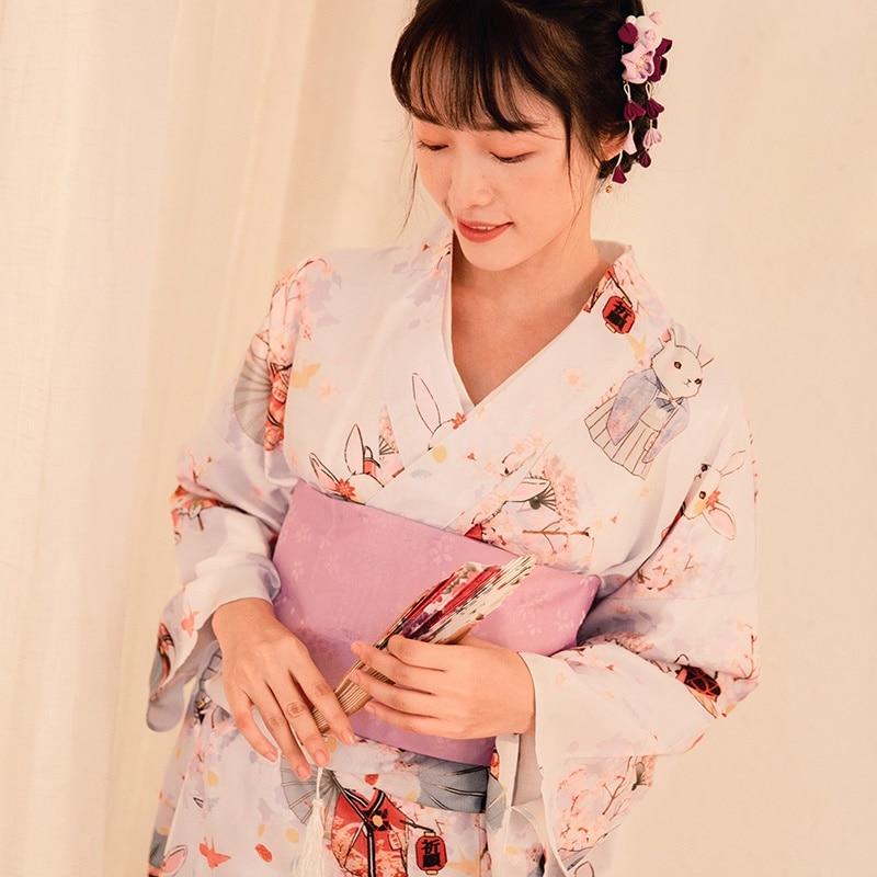 Kimono Blanc Femme Japonais-