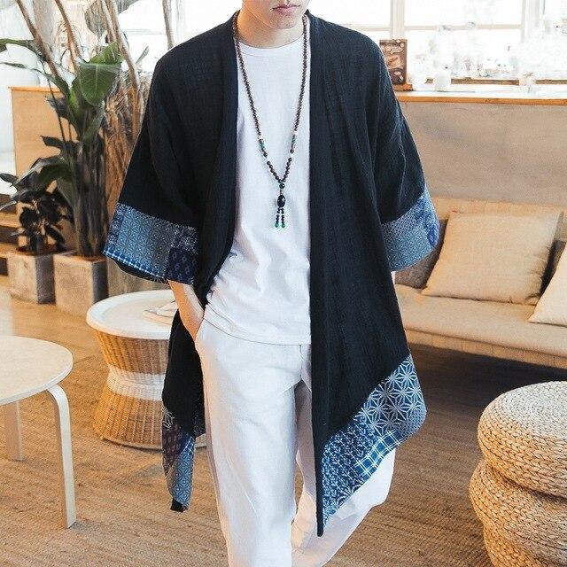 Kimono Cardigan Long-Noir-L-