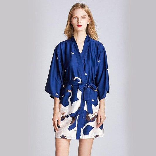 Kimono Court Femme - Aoi-Bleu-XXL-