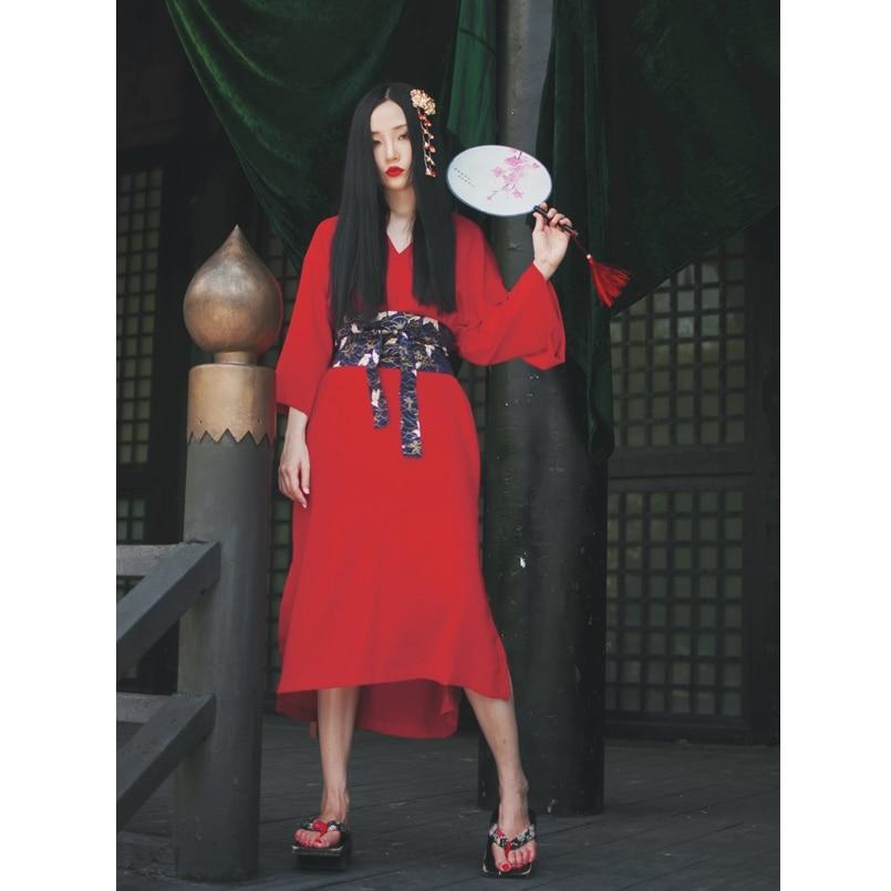 Kimono Court Femme Rouge-