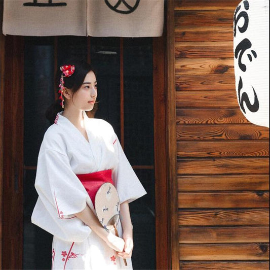 Kimono Femme Blanc-