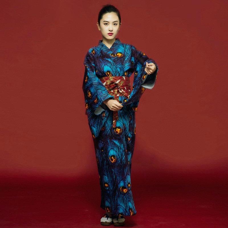 Kimono Femme Bleu-
