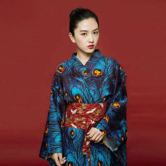 Kimono Femme Bleu-