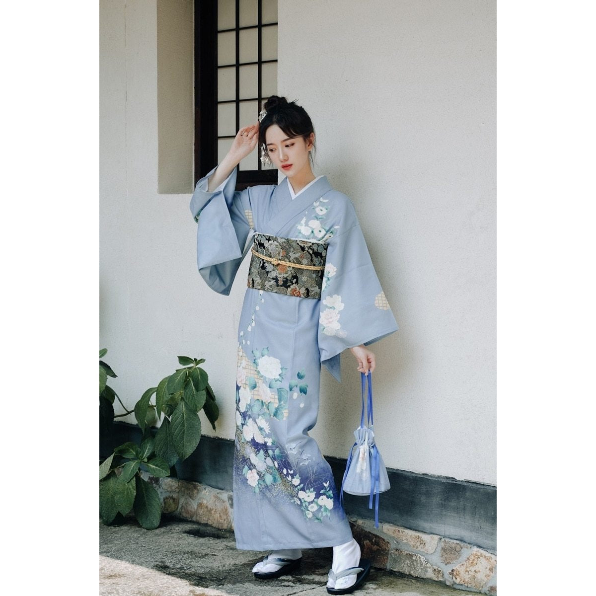 Kimono Femme Fleuri-