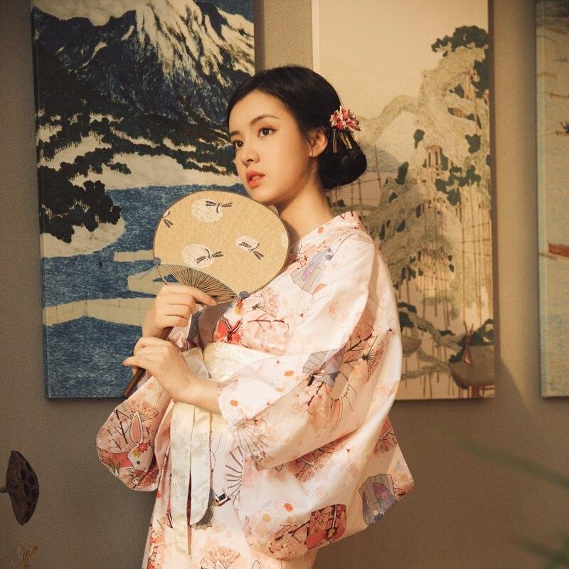 Kimono Femme Japonais Rose-
