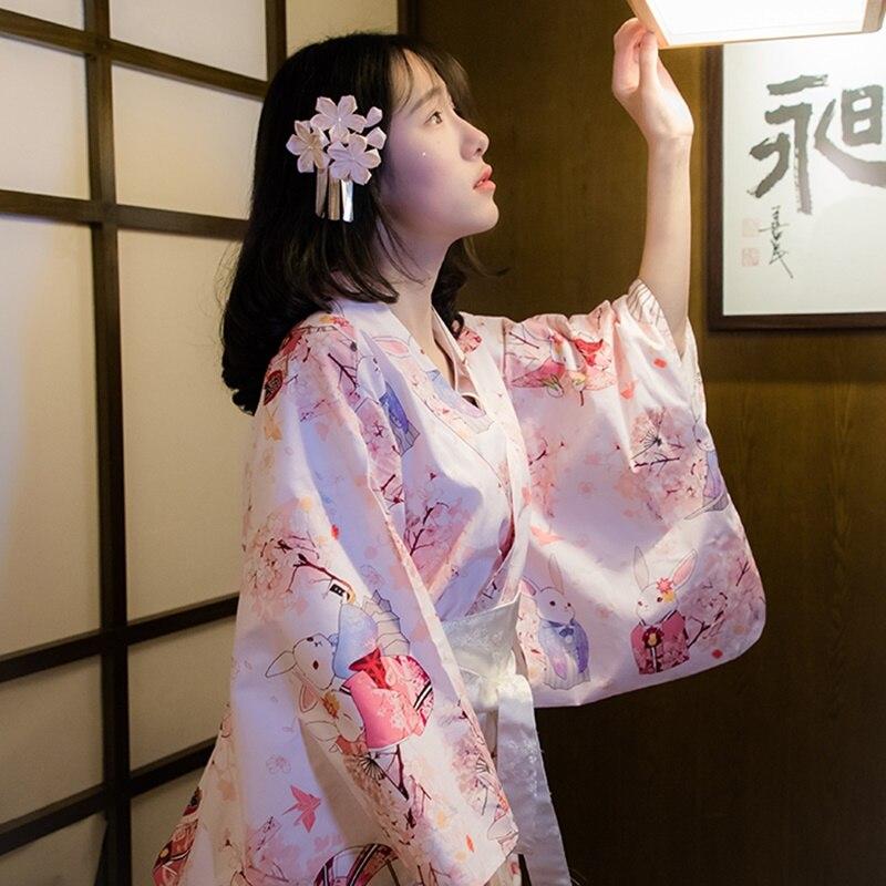 Kimono Femme Japonais Rose-