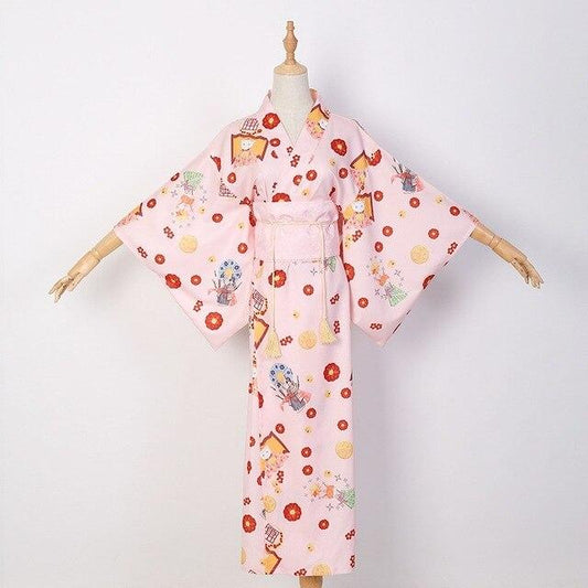 Kimono Femme Long Fleurs-