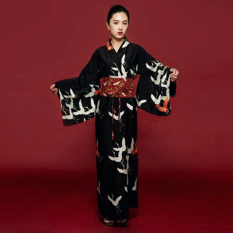 Kimono Femme Noir-