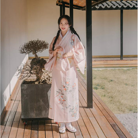 Kimono Femme Rose-