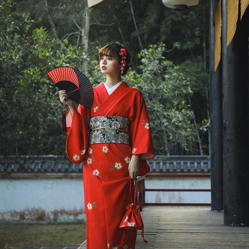 Kimono Femme Rouge-