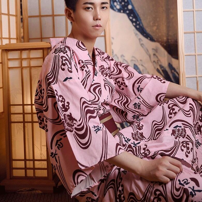 Kimono Homme Rose-