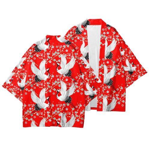 Kimono Homme Rouge Veste-Rouge-4XL-