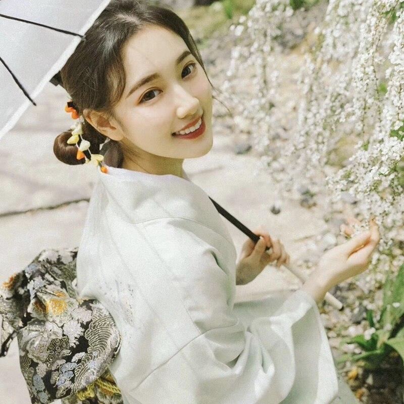 Kimono Japonais Blanc Femme-