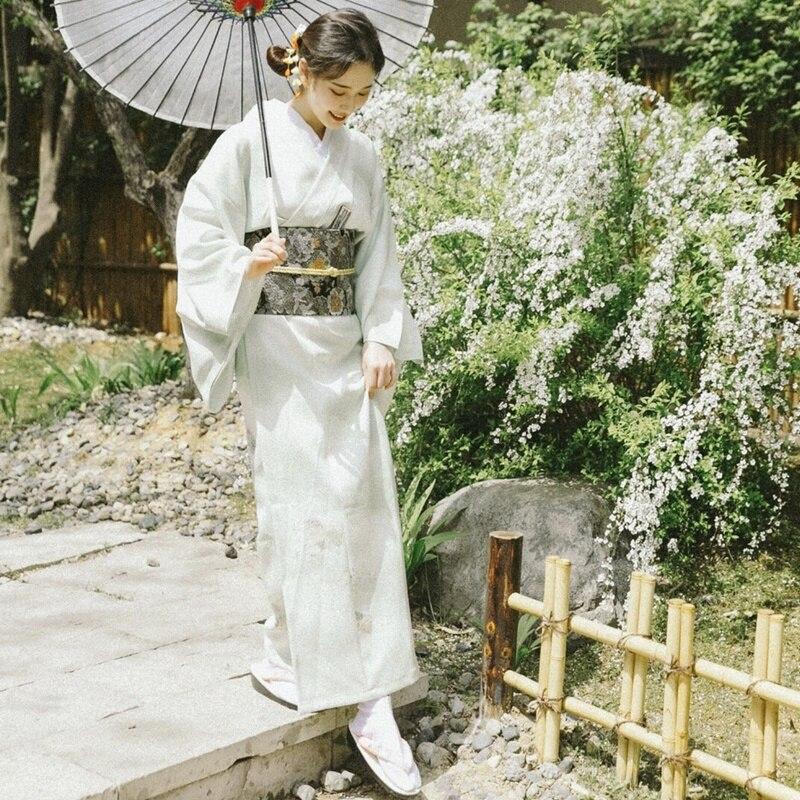 Kimono Japonais Blanc Femme-
