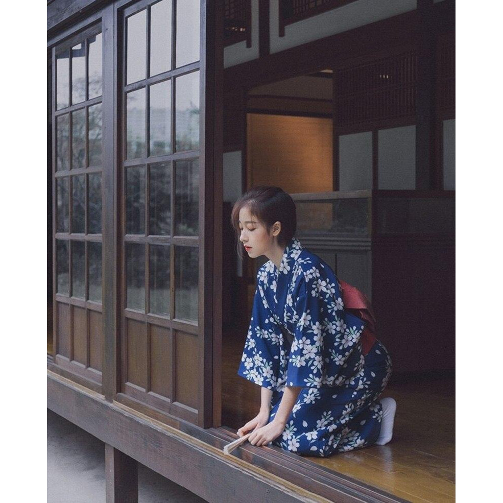 Kimono Japonais Femme - Aoi-