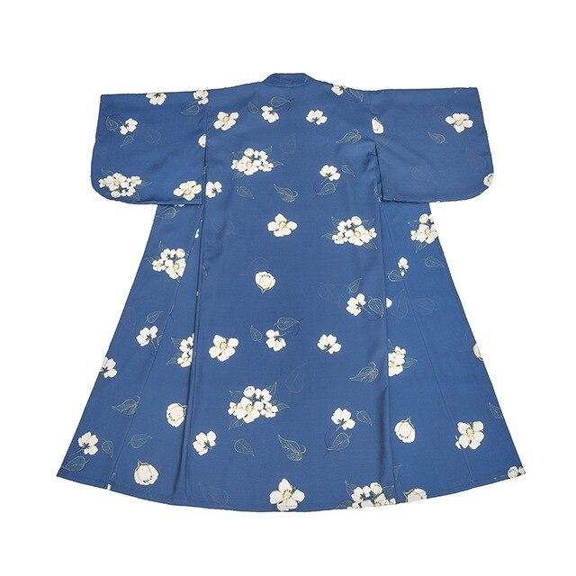 Kimono Japonais Femme Bleu-Bleu-M-