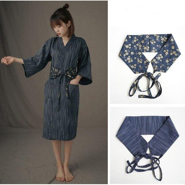 Kimono Japonais Femme Princesse-Gris-XL-