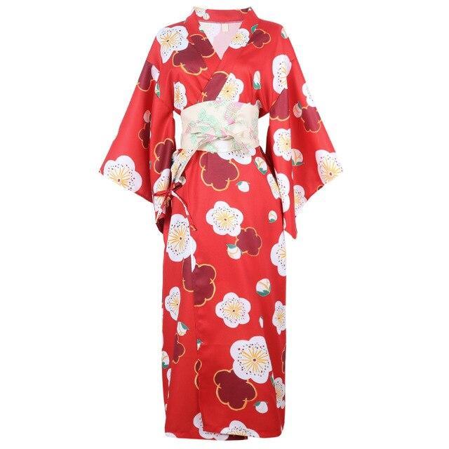 Kimono Japonais Femme Rouge-