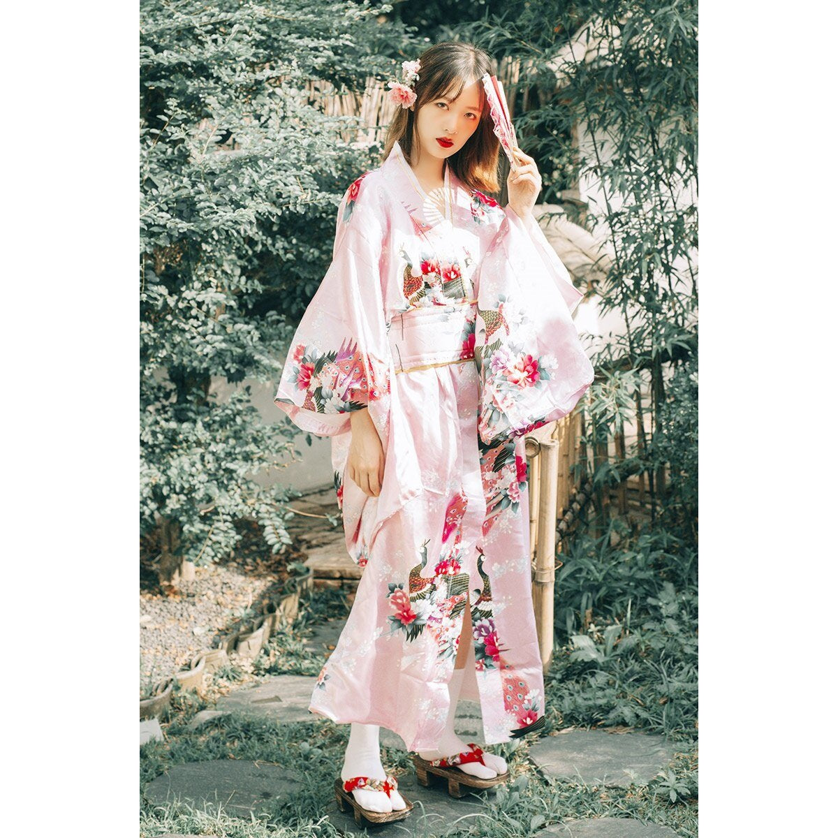 Kimono Japonais Femme Traditionnel - Pinku-