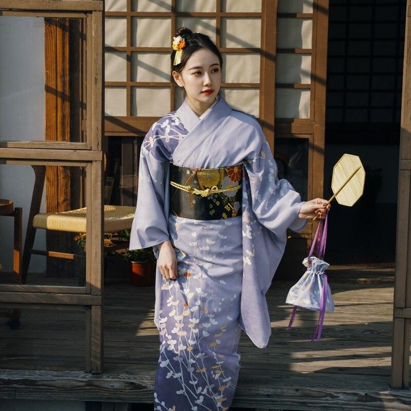 Kimono Japonais Femme Violet-