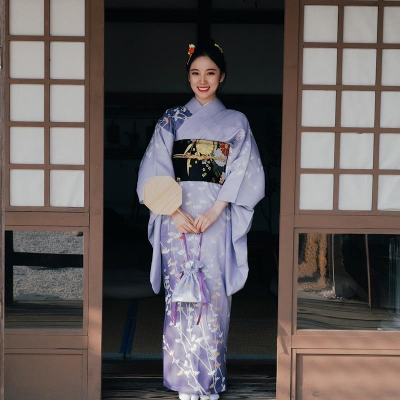 Kimono Japonais Femme Violet-