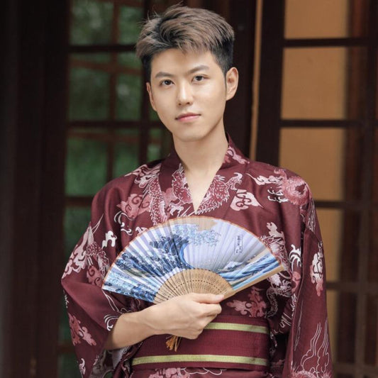 Kimono Japonais Homme Avec Dragon-