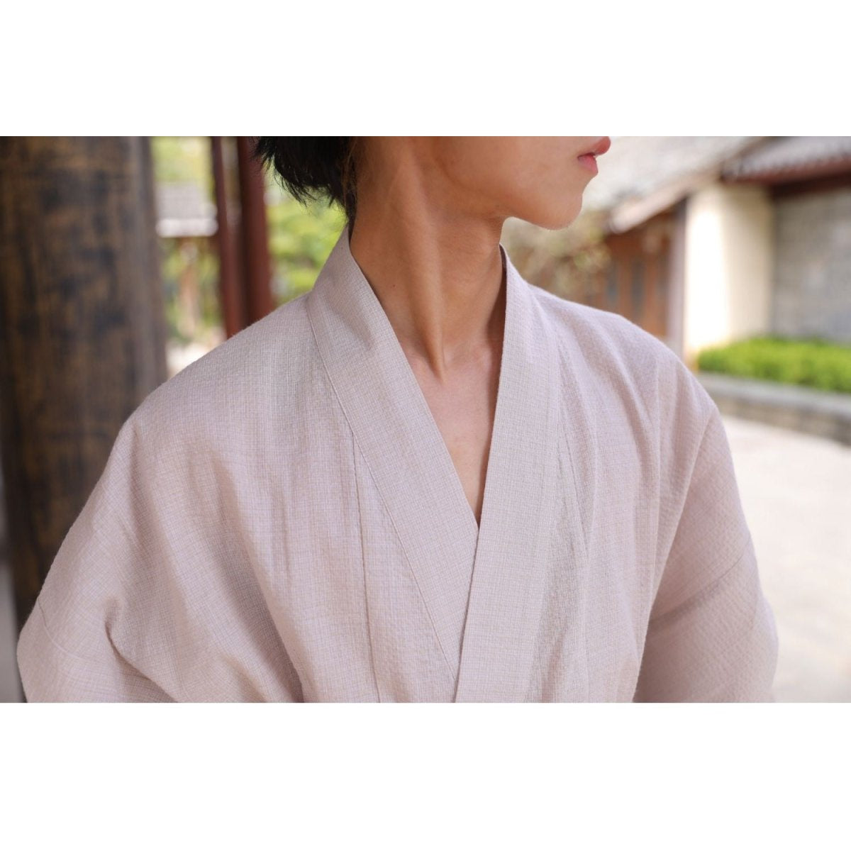 Kimono Japonais Homme Blanc-