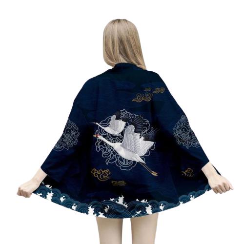 Kimono Ouvert Veste-Bleu-XL-