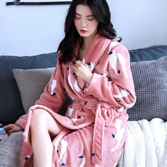 Peignoir Kimono Femme-Rose-XL(170cm)-