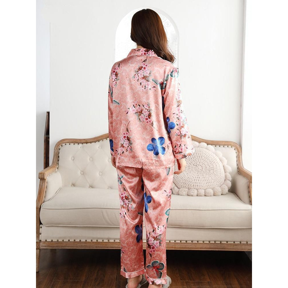 Pyjama Femme Soie Japonais Rose-