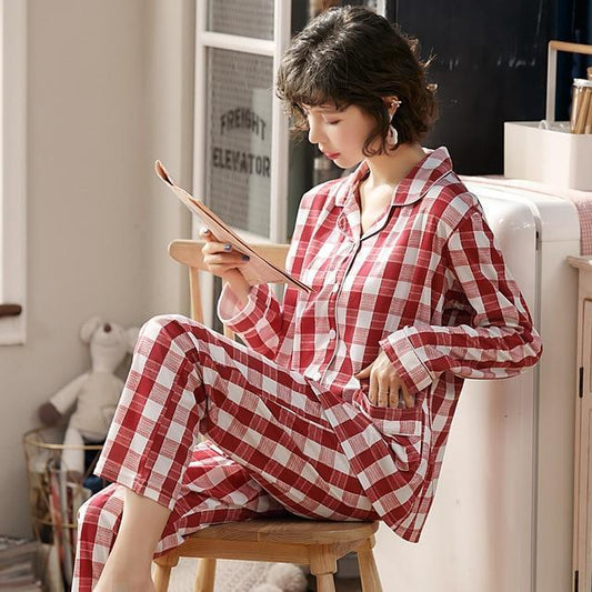Pyjama Femme Style Kimono-Rouge-XXL-