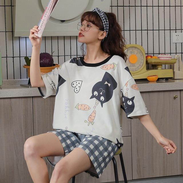 Pyjama Japonais Chat-Blanc-XXL-