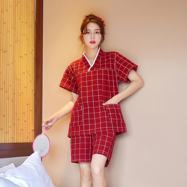 Pyjama Japonais Femme-Rouge-4XL-