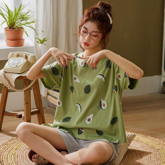 Pyjama Japonais Femme Vert-