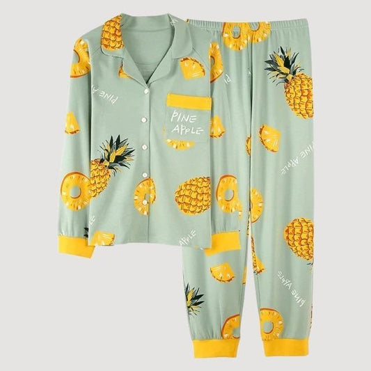 Pyjama Kimono Femme Ananas-