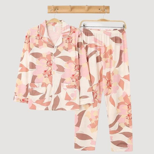 Pyjama Kimono Femme Fleurs-