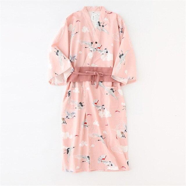 Robe Kimono Rose Soyeuse-Rose-2XL-