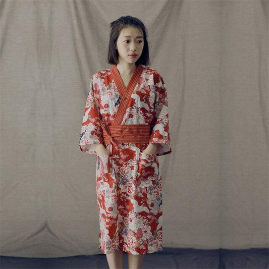 Robe Rouge Kimono-