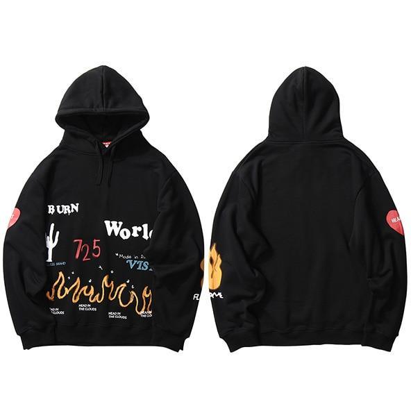 Sweat Japonais Burn-Noir-S-