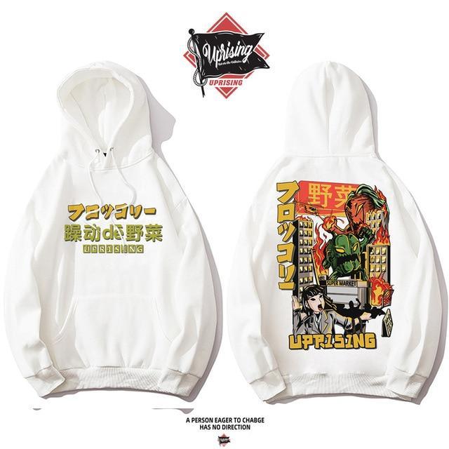 Sweat Japonais Monsters-Blanc-M-